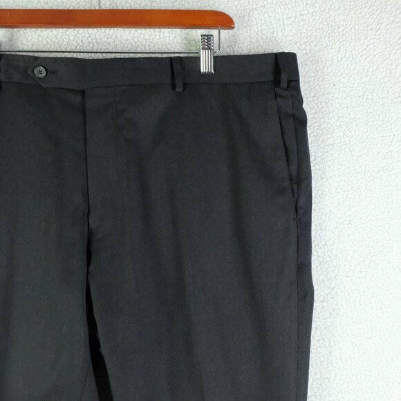 JP Tilford Samuelsohn Dress Pants Mens 40X34 Black Wool Cuffed Performance - Picture 2 of 12